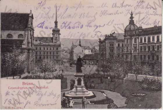  - Brno / Brünn, Lazanskyplatz mit Denkmal, DA