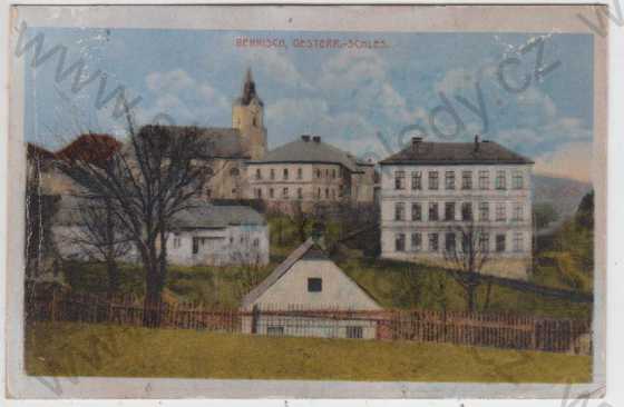  - Horní Benešov (Bennisch), kostel a okolní domy