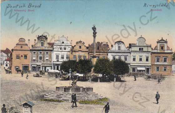  - Havlíčkův Brod - Deutschbrod, náměstí - ringplatz, barevná