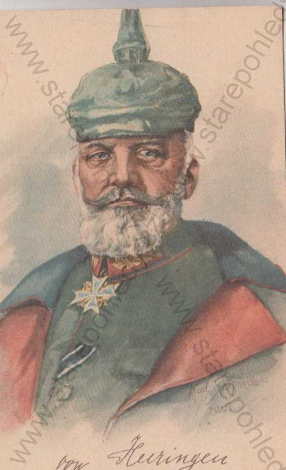  - Portrét Josias von Heeringen, generál, barevná