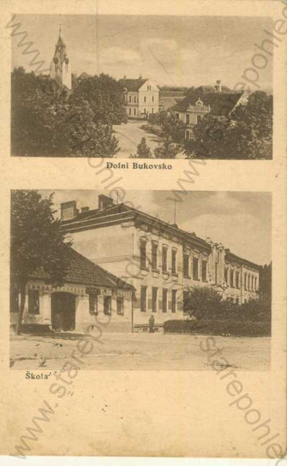  - Dolní Bukovsko, kostel a okolí, škola