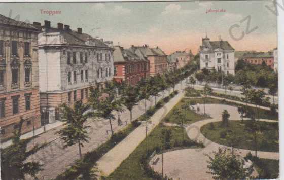  - Opava (Troppau, Jahnplatz), náměstí, barevná