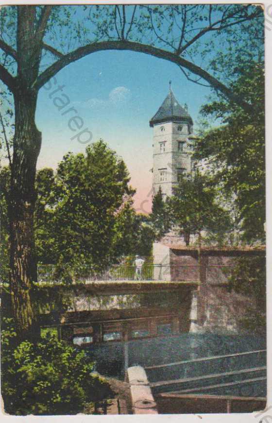  - Jindřichův Hradec (Neuhaus), zámecká věž, barevná