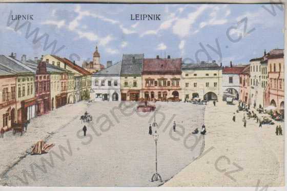  - Lipník nad Bečvou (Leipnik), náměstí, kolorovaná
