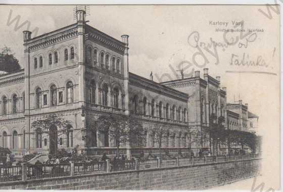  - Karlovy Vary (Karlsbad), partie městské budovy lázeňské, DA, DA