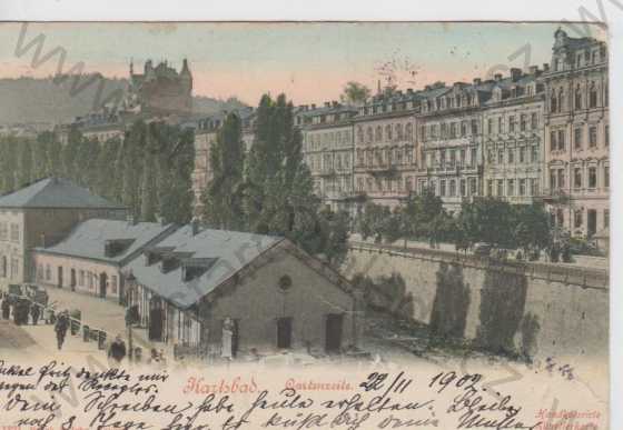  - Karlovy Vary (Karlsbad), partie Zahradní třída, kolonáda, kolorovaná, DA