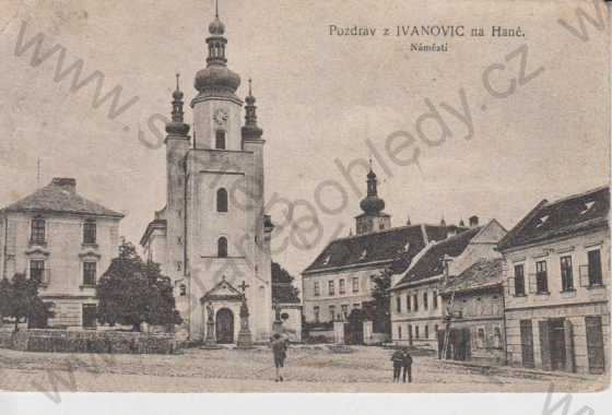  - Ivanovice  na Hané, náměstí, kostel