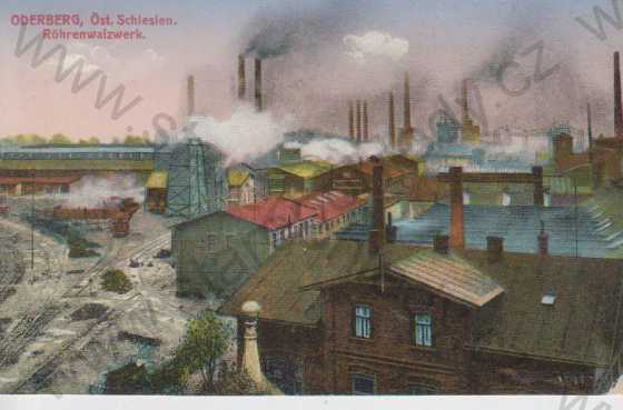  - Bohumín (Oderberg), továrna, kolorovaná