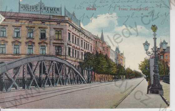  - Olomouc (Olmütz), třída Františka Josefa, Julius Kremer fabrik, kolorovaná