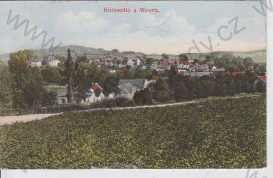  - Horosedlo (Mirovice), celkový pohled na město, kolorovaná