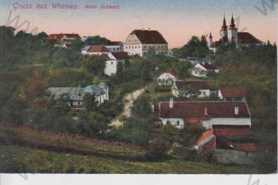  - Vranov (Wranau), pohled na město, kolorovaná