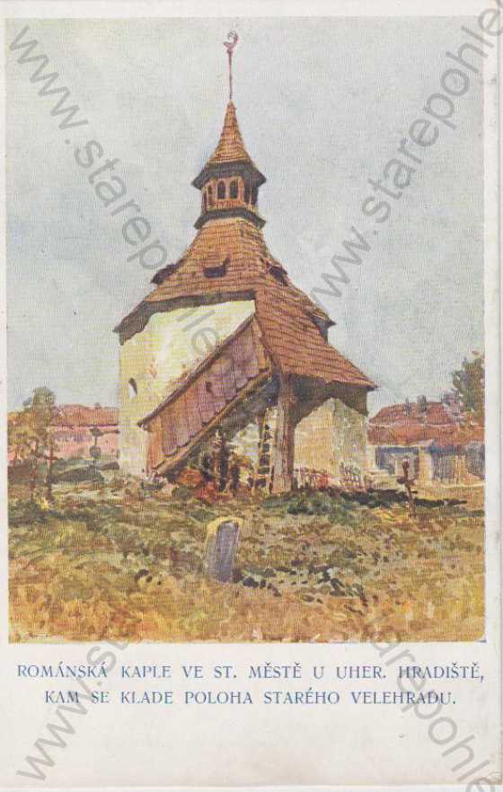  - Staré Město (Uherské Hradiště), románská kaple, kolorovaná
