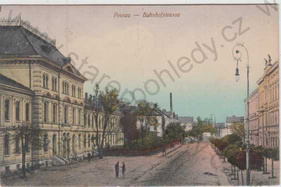  - Přerov (Prerau)- Nádražní ulice, kolorovaná