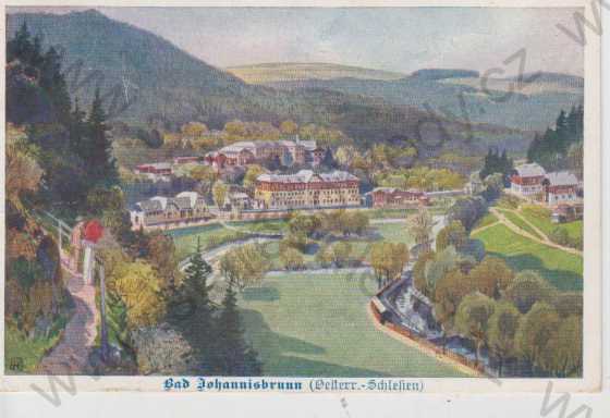  - Jánské Koupele (Johannisbrunn), pohled na lázně, kolorovaná
