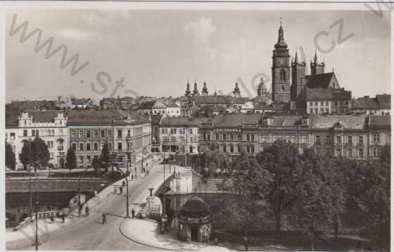  - Hradec Králové- most, Eliščino nábřeží, Bílá věž, katedrála