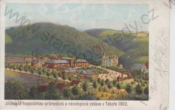  - Tábor, jihočeská hospodářsko-průmyslová a národopisná výstava 1902, kolorovaná, DA