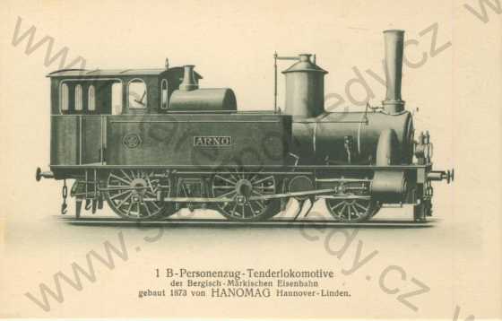  - Lokomotiva- Tender (Hanomag)- osobní vlak (Arno)