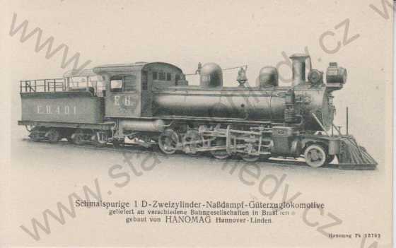  - Úzkorozchodná dvouválcová parní lokomotiva- nákladní (Hanomag)