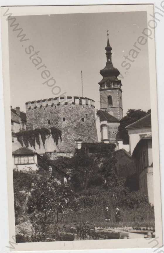  - Písek, zbytky starých hradeb, kostel