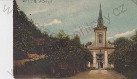  - Zlaté Hory (Zuckmantel), kostel, kolorovaná