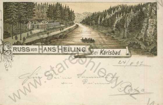  - Svatošsské skály- Karlovy Vary (Hans Heiling bei Karlsbad), litografie, DA