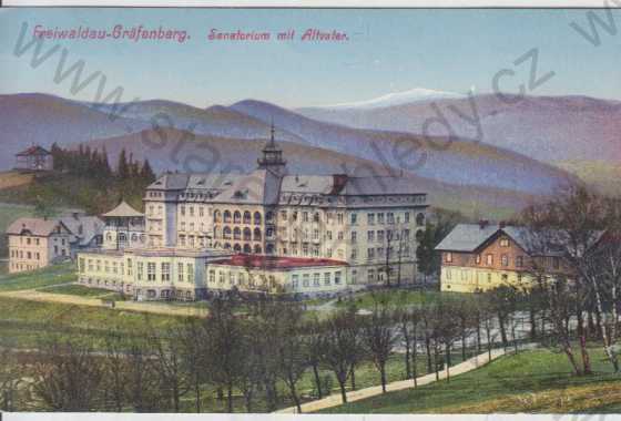  - Jeseník (Freiwaldau), sanatorium, kolorovaná