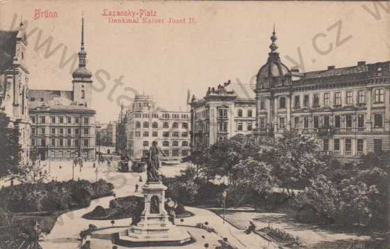  - Brno (Brünn)- Lažanského náměstí- pomník- Josef II. (dnes Moravské náměstí)
