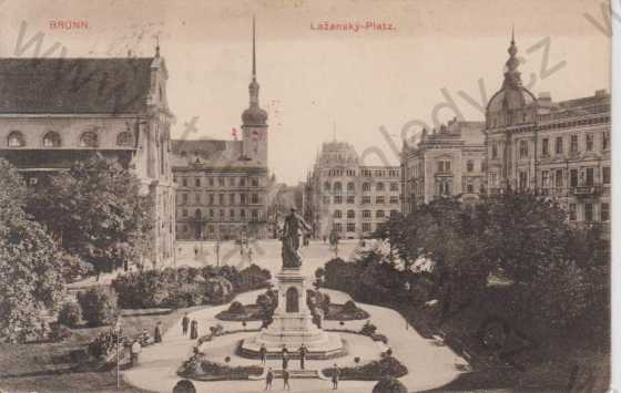  - Brno (Brünn)- Lažanského náměstí- pomník- Josef II. (dnes Moravské náměstí) 