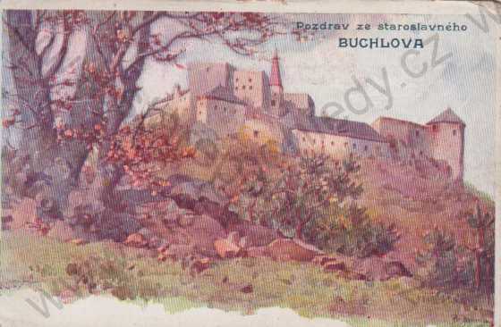  - Staroslavný Buchlov- hrad, kolorovaná, DA