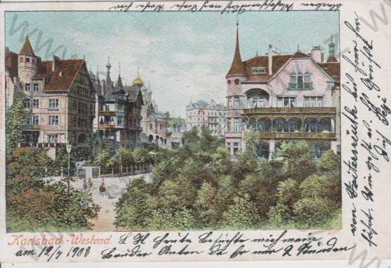  - Karlovy Vary (Karlsbad)- Westend- vilová čtvrť, kolorovaná