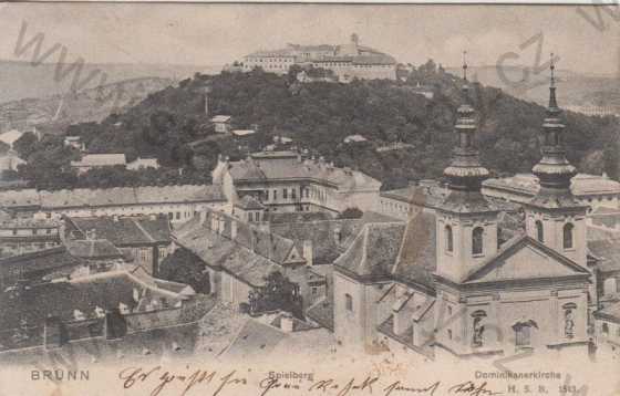  - Brno (Brünn)- celkový pohled, Špilberk, kostel, DA