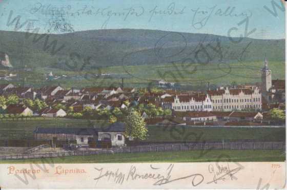  - Lipník nad Bečvou, celkový pohled na město, kolorovaná, DA