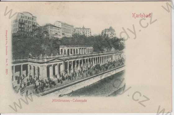  - Karlovy Vary (Karlsbad)- Mlýnská kolonáda, plastická karta, DA