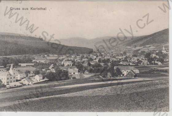  - Karlovice (Karlsthal), celkový pohled na město