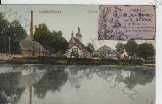  - Šluknov / Schluckenau, Kirche, kolorovaná