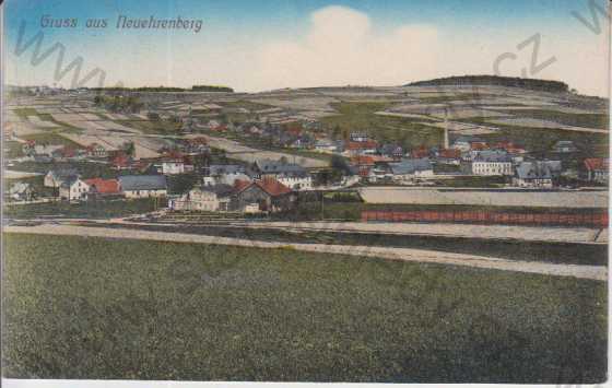  - Nové Křečany (Neuehrenberg)- celkový pohled, kolorovaná