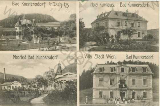  - Lázně Kundratice (Bad Kunnersdorf bei Oschitz)- kolonáda, hotel, slatinné lázně, Vila Stadt Wien