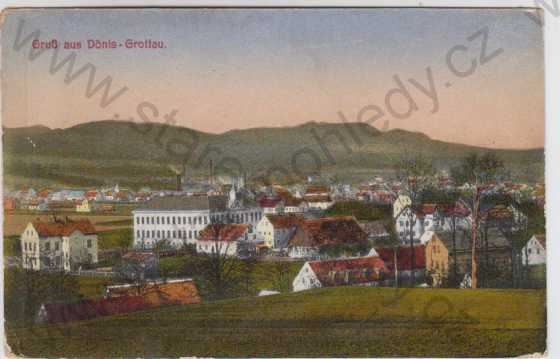  - Donín - Hrádek nad Nisou (Dönis - Grottau), celkový pohled, kolorovaná