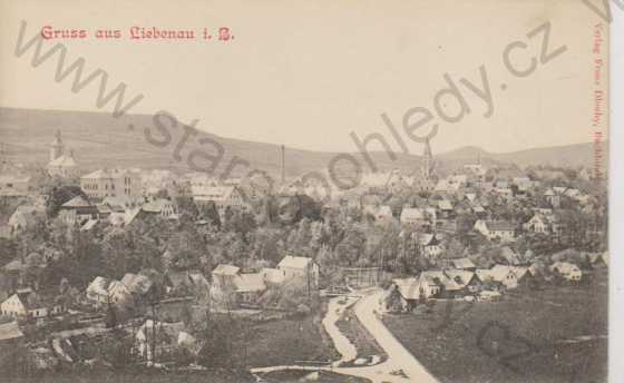  - Hodkovice (Liebenau), celkový pohled na město, DA