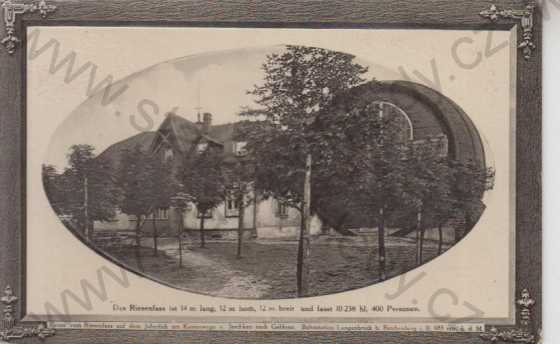  - Obří sud, hotel a restaurace (Riesenfass), Liberec,  vystouplý rámeček