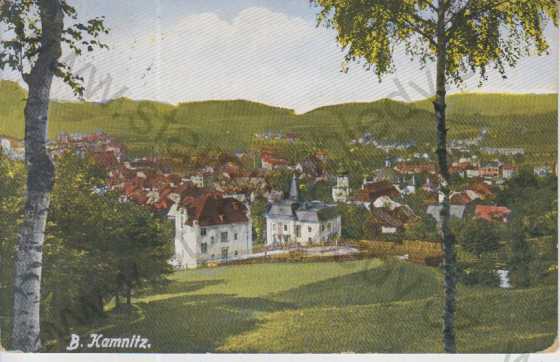  - Česká Kamenice (Böhmisch Kamnitz)- celkový pohled, kolorovaná