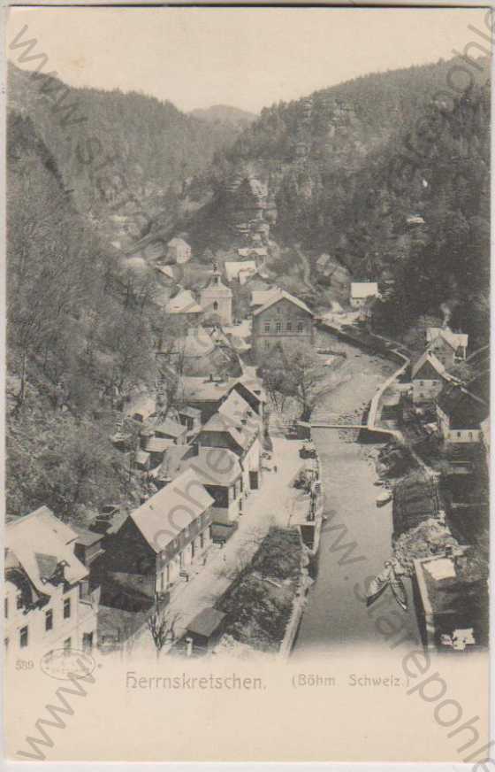  - Hřensko - okolí řeky Kamenice, České Švýcarsko (Herrnskretschen, Böhm. Schweiz), DA