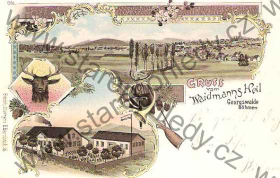  - Haidmannsheil, Georgswalde Böhmen, litografie, DA, Jiříkov 