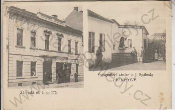  - Benešov, Zámecká ul. č. p. 175, Fotografické atelier p. J. Spálenky, více záběrů, DA