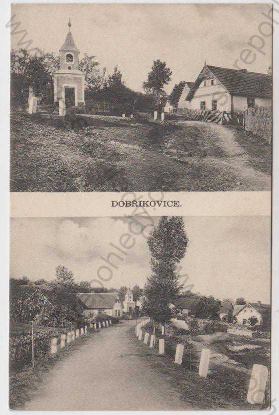  - Dobříkovice (obec Čechtice), kaplička, silnice, více záběrů