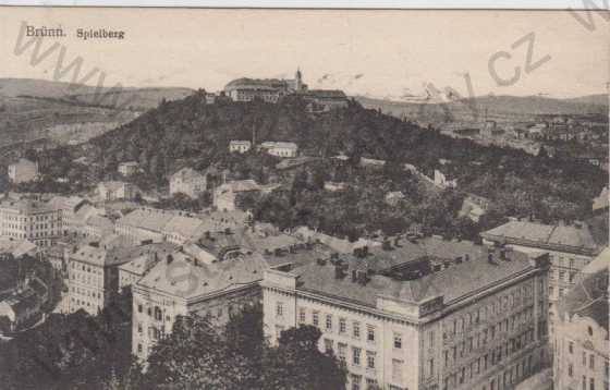  - Brno (Brünn), část města, v pozadí Špilberk