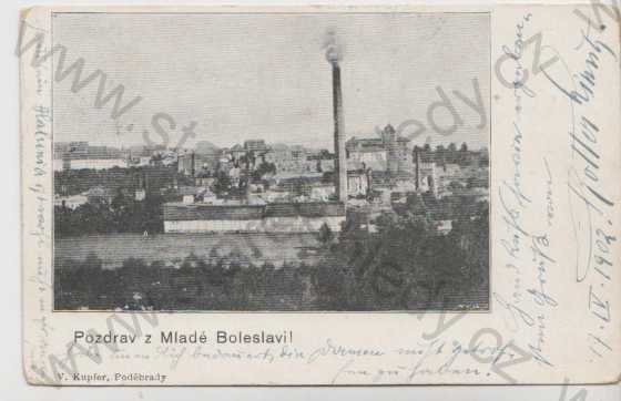 - Mladá Boleslav, továrna, celkový pohled, černobílá, DA