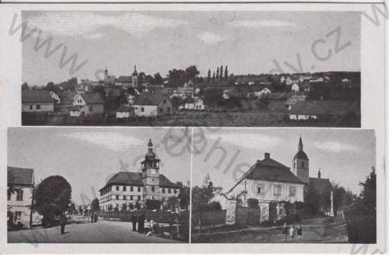  - Stará Ves (Altendorf), pohled na město, kostel, více záběrů