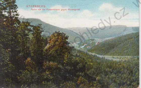  - Šternberk (Sternberg) - Niedergrund - údolí, kolorovaná