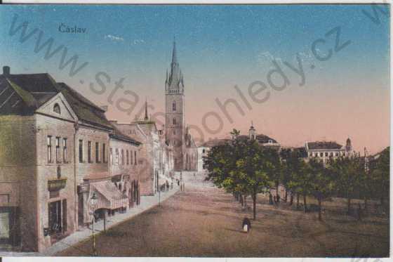  - Čáslav - náměstí, kostel, kolorovaná